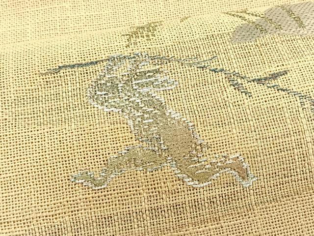 平和屋着物*夏物 八寸名古屋帯 鳥獣戯画 金銀糸 CABK1362fb