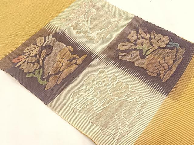 平和屋着物*夏物 八寸名古屋帯 花兎 金糸 正絹 逸品 CABK1363fb
