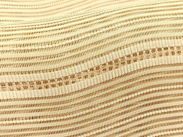 平和屋着物*夏物 八寸名古屋帯 絽綴れ よろけ縞 正絹 逸品 CABK1367fb
