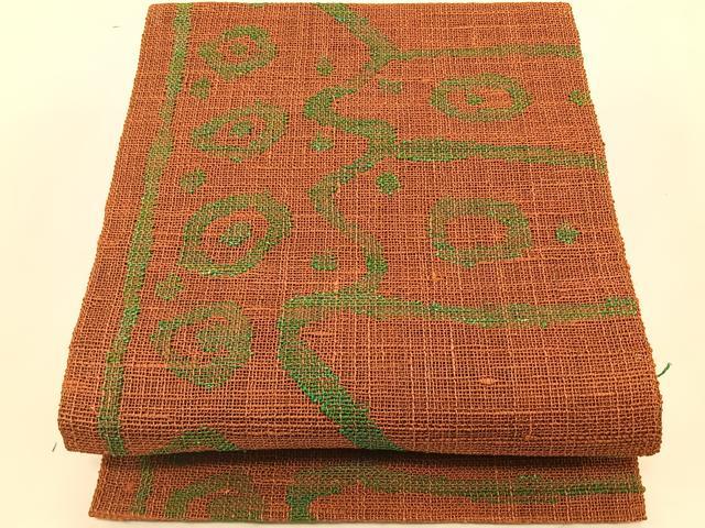 平和屋着物*夏物 八寸名古屋帯 抽象文様 正絹 逸品 CABK1368fb