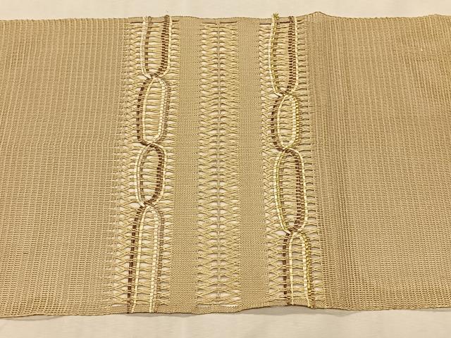 平和屋着物*夏物 八寸名古屋帯 もじり織 横段文 金糸 正絹 逸品 CABK1371fb