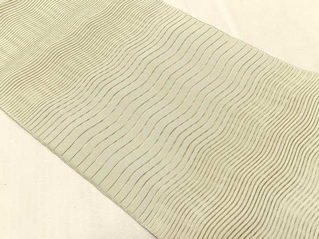 平和屋着物*夏物 八寸名古屋帯 絽綴れ よろけ縞 正絹 逸品 CABK1390fb