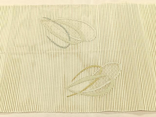 平和屋着物*夏物 八寸名古屋帯 絽綴れ 舞花文 金銀糸 正絹 逸品 CABK1396fb