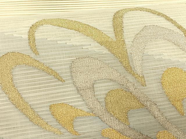 平和屋着物*夏物 八寸名古屋帯 絽綴れ 抽象文様 金銀糸 正絹 逸品 CABK1398fb