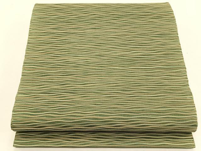 平和屋着物*夏物 八寸名古屋帯 絽綴れ よろけ縞 正絹 逸品 CABK1420fb