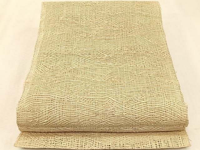 平和屋着物*夏物 八寸名古屋帯 立波文 正絹 逸品 CABK1427fb