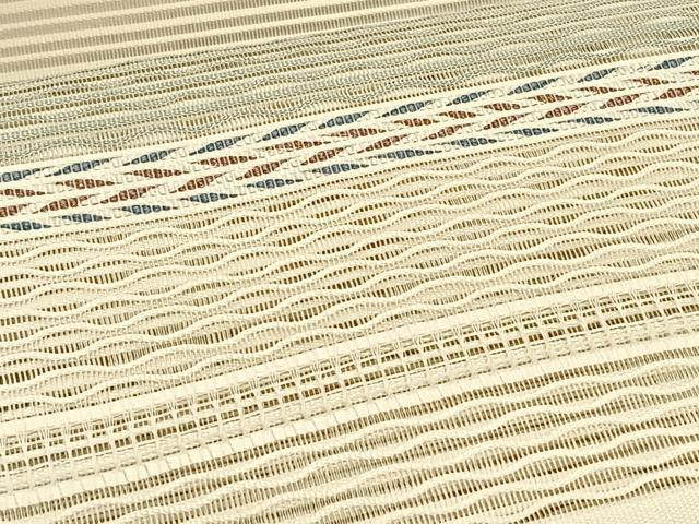 平和屋着物*夏物 八寸名古屋帯 絽綴れ 抽象文様 金銀糸 正絹 逸品 CABK1431fb