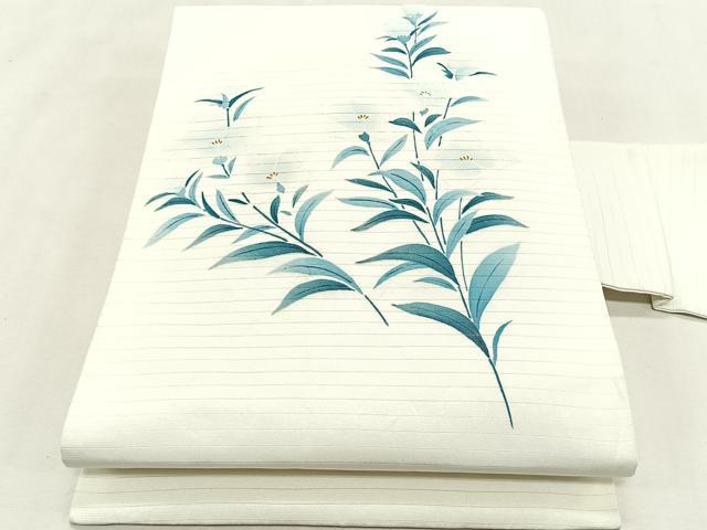 平和屋着物*夏物 九寸名古屋帯 手描き 枝花文 金彩 CABK1446fb