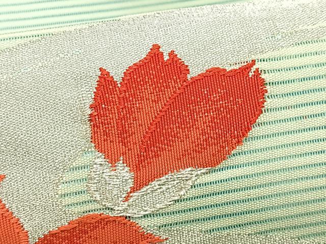 平和屋着物*夏物 八寸名古屋帯 絽綴れ 流水枝椿文 金銀糸 CABK1448fb