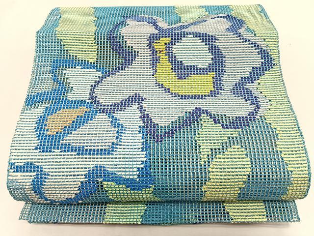 平和屋着物*夏物 八寸名古屋帯 羅 枝花文 正絹 逸品 CABK1454fb