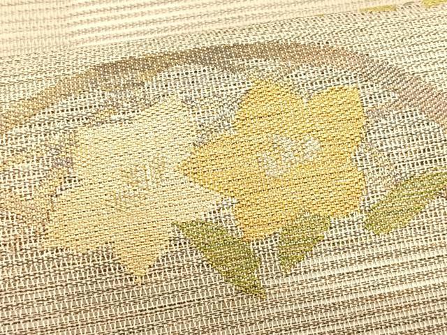 平和屋着物*夏物 九寸名古屋帯 籬桔梗文 正絹 逸品 CABK1461fb