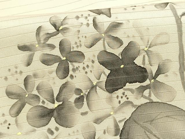 平和屋着物*夏物 絽塩瀬 九寸名古屋帯 作家物 手描き 草花文 正絹 逸品 CABK1462fb