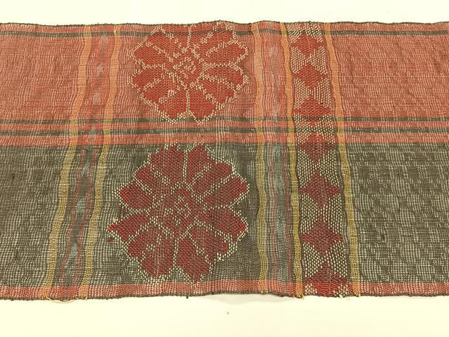 平和屋着物*夏物 八寸名古屋帯 横段花文 正絹 逸品 CABK1463fb