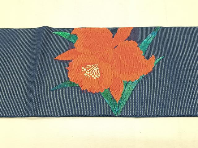平和屋着物*夏物 九寸名古屋帯 草花文 金銀糸 正絹 逸品 CABK1468fb