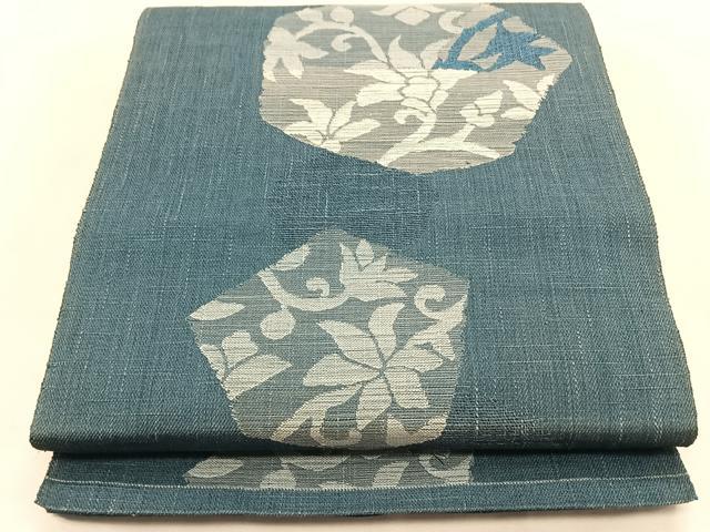 平和屋着物*夏物 八寸名古屋帯 亀甲更紗花文 正絹 逸品 CABK1469fb