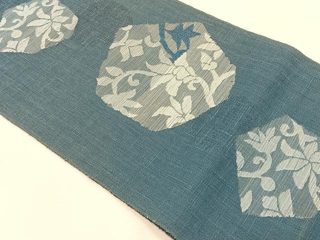 平和屋着物*夏物 八寸名古屋帯 亀甲更紗花文 正絹 逸品 CABK1469fb