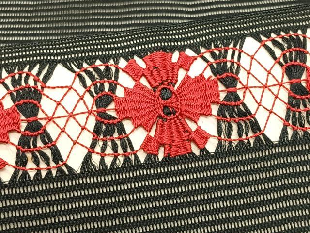 平和屋着物*夏物 八寸名古屋帯 絽綴れ 横段花文 正絹 逸品 CABK1473fb