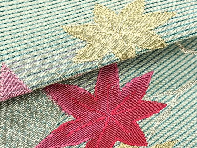 平和屋着物*夏物 八寸名古屋帯 絽綴れ 渡り橋枝楓文 金銀糸 正絹 逸品 CABK1475fb