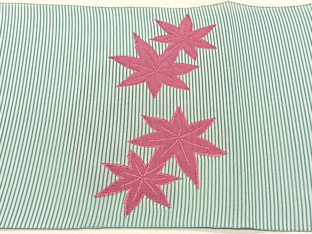 平和屋着物*夏物 八寸名古屋帯 絽綴れ 渡り橋枝楓文 金銀糸 正絹 逸品 CABK1475fb