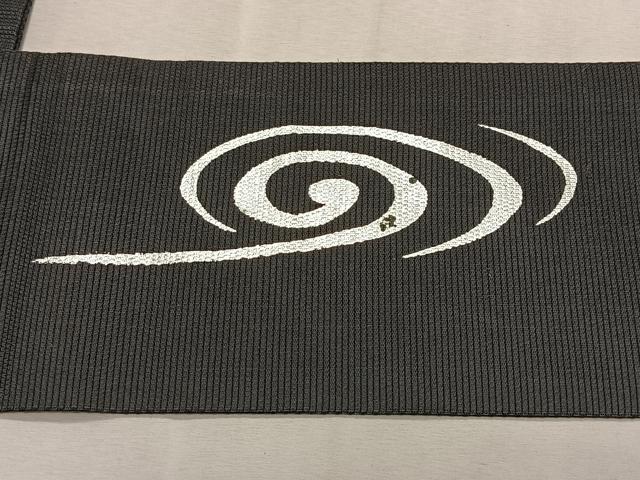 平和屋着物*夏物 九寸名古屋帯 流水文 銀糸 正絹 逸品 CABK1484fb