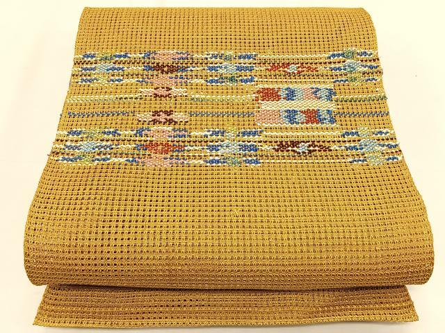 平和屋着物*夏物 八寸名古屋帯 羅 抽象文様 正絹 逸品 CABK1497fb