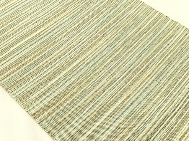 平和屋着物*夏物 八寸名古屋帯 絽綴れ 横段文 金銀糸 正絹 逸品 CABK1498fb