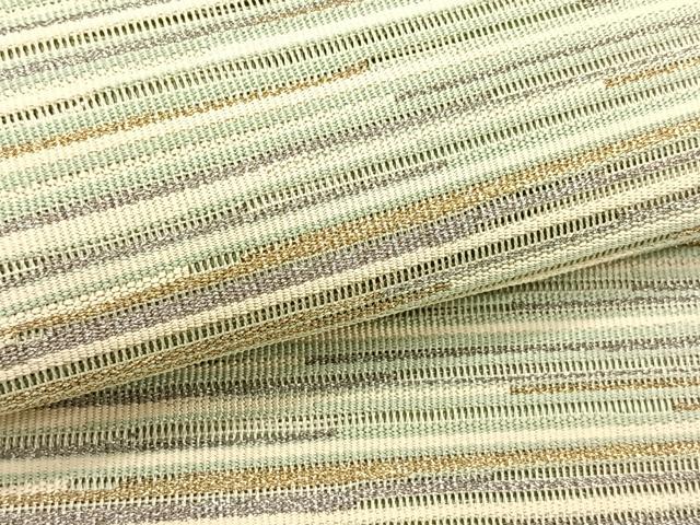 平和屋着物*夏物 八寸名古屋帯 絽綴れ 横段文 金銀糸 正絹 逸品 CABK1498fb