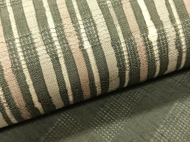 平和屋着物*夏物 九寸名古屋帯 変わり縞 反端付き 麻 逸品 CABK1507fb