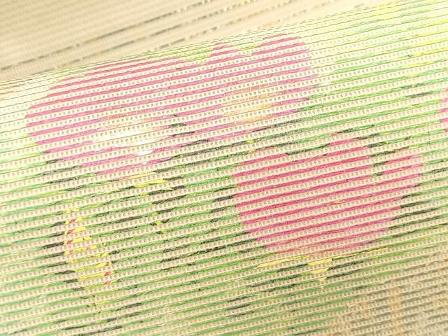 平和屋着物*夏物 九寸名古屋帯 地紙枝花文 金銀糸 正絹 逸品 CABK1515fb