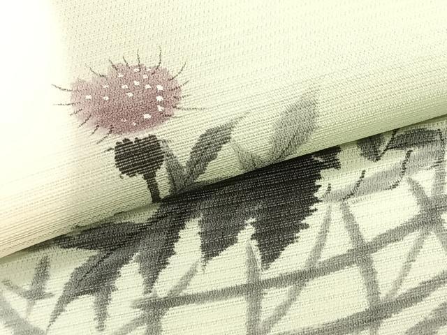平和屋着物*夏物 九寸開き名古屋帯 手描き 花籠文 正絹 逸品 CABK1517fb