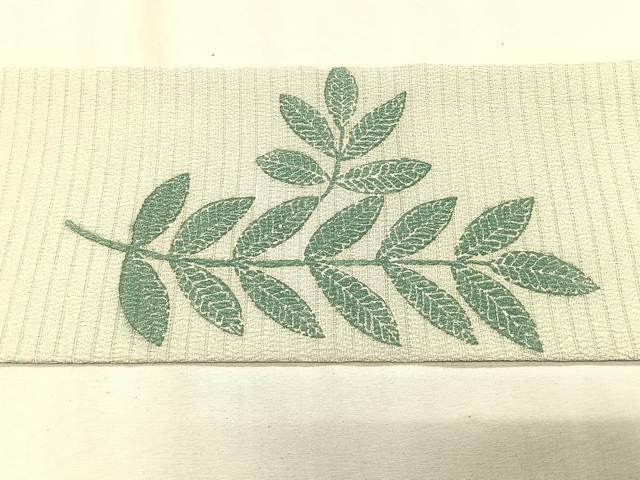平和屋着物*夏物 九寸名古屋帯 作家物 枝花文 正絹 逸品 CABK1526fb