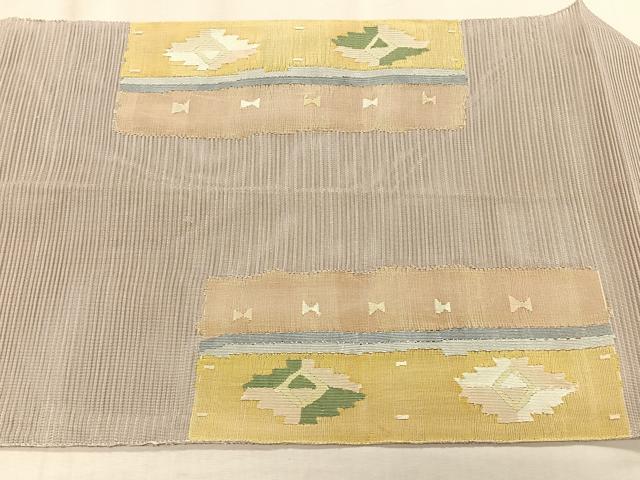 平和屋着物*夏物 つけ帯 絽綴れ 横段花文 正絹 逸品 CABK1548fb