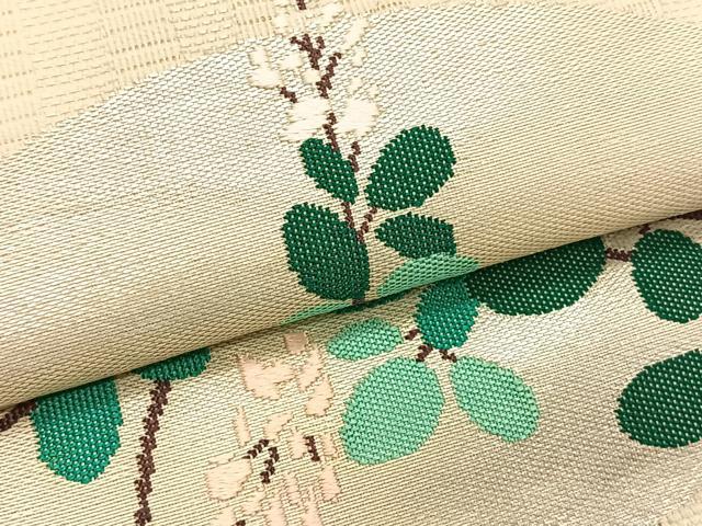 平和屋着物*夏物 九寸名古屋帯 萩 銀糸 正絹 逸品 CABK1556fb