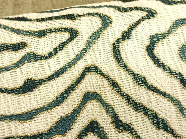平和屋着物*夏物 九寸名古屋帯 櫛織り トンボ 金彩 正絹 逸品 CABK1560fb