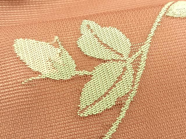 平和屋着物*夏物 九寸名古屋帯 枝花文 銀糸 正絹 逸品 CABK1572fb