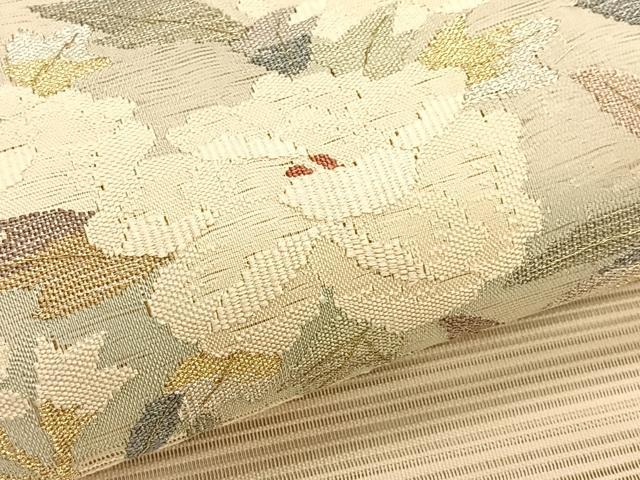 平和屋着物*夏物 八寸名古屋帯 絽綴れ 草花文 金銀糸 正絹 逸品 CABK1588fb