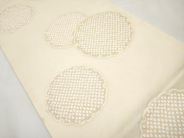 平和屋着物*夏物 六通柄袋帯 唐織 雪輪鹿の子文 金糸 正絹 逸品 CABK1608tx