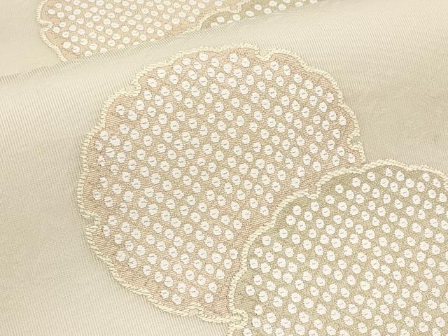 平和屋着物*夏物 六通柄袋帯 唐織 雪輪鹿の子文 金糸 正絹 逸品 CABK1608tx