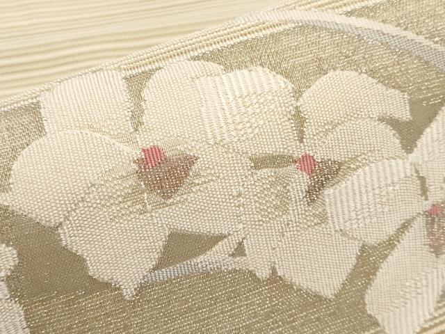 平和屋着物*夏物 八寸名古屋帯 絽綴れ 舞花文 金銀糸 正絹 逸品 CABK1620tx