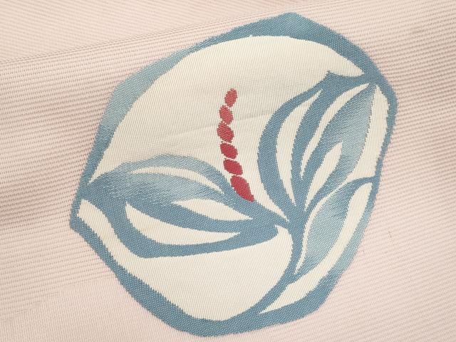 平和屋着物*夏物 九寸名古屋帯 花丸文 正絹 逸品 CABK1635tx