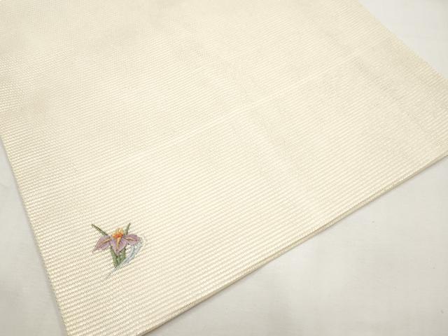 平和屋着物*夏物 九寸名古屋帯 総刺繍 鴛鴦 正絹 逸品 未使用 CABK1655tx