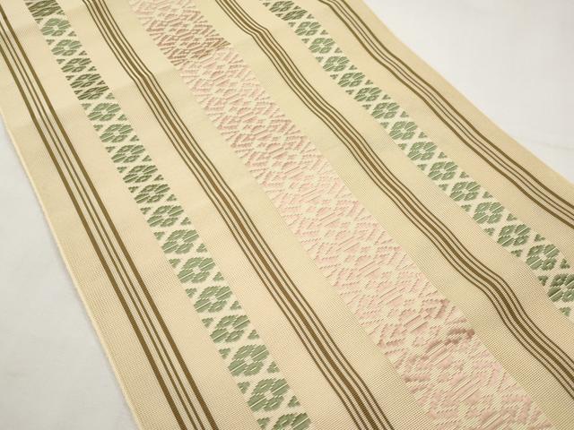 平和屋着物*夏物 本場筑前博多織 八寸名古屋帯 紗献上 正絹 逸品 CABK1657tx