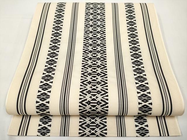 平和屋着物*夏物 本場筑前博多織 八寸名古屋帯 紗献上 正絹 逸品 未使用 CABK1658tx