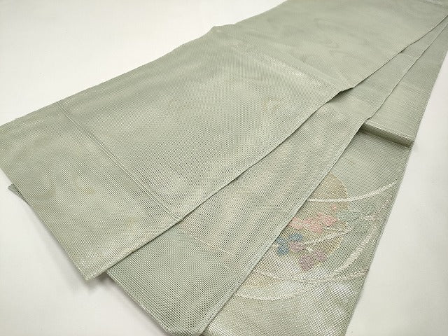 平和屋着物*夏物 太鼓柄袋帯 萩文 金銀糸 正絹 逸品 CABK1664tx