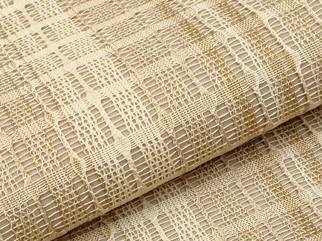 平和屋着物*夏物 太鼓柄袋帯 格子柄 金糸 正絹 逸品 CABK1670tx