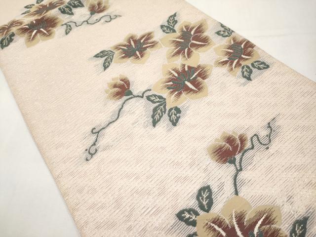 平和屋着物*夏物 六通柄 京袋帯 枝花文 銀糸 CABK1676tx