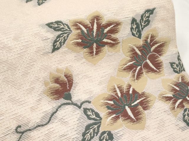 平和屋着物*夏物 六通柄 京袋帯 枝花文 銀糸 CABK1676tx