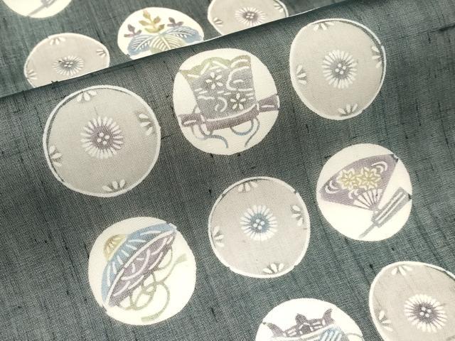 平和屋着物*夏物 絹芭蕉 九寸名古屋帯 紅型 吉祥丸文 正絹 逸品 CABK1696tx