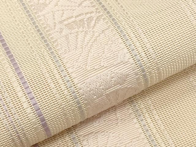 平和屋着物*夏物 本場筑前博多織 八寸名古屋帯 扇面間道 正絹 逸品 CABK1699tx