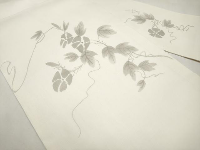 平和屋着物*夏物 九寸名古屋帯 朝顔 正絹 逸品 CABK1700tx